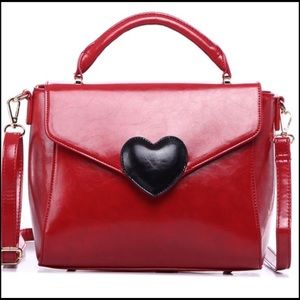 New Listing Brand New Heart Satchel Bag in Red
